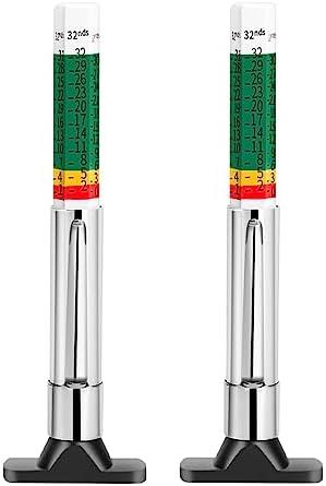 Tire Tread Depth Gauge,Tire Tread Gauge Color Coded,Tread Depth Gauge in 1/32 inch(Pack of 2)