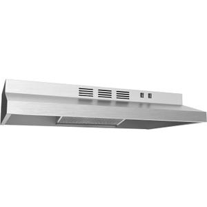 Midea MVU30W2AST Range 30 Inch Under Cabinet Vent Ductless Convertible with Durable Stainless Steel, 200 CFM Kitchen Hood with 2 Reusable Filter, 2 Speed Exhaust Fan