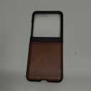 Foluu for Motorola Razr Plus 2023 Case, with Front Built-in Screen Protector, PU Leather + Hard PC Shell Ultra Thin Slim Durable Protective Phone Case Cover for Motorola Razr Plus 2023 (Brown)