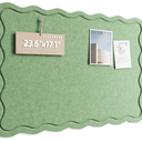 Scalloped Felt Bulletin Board, 23.6"x17.1", Christmas Tree Green
Cork Board Alternative with Removable Adhesive Tabs, Foldable Felt Pin Board, Scalloped Wall Decor for Home, Office & Dorm