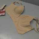 Low Back Bras-Seamless Deep-V Plunge Invisible Backless Bra-Underwire Lightly Lined Halter Multiway Low Cut Bra(Nude, 34B)