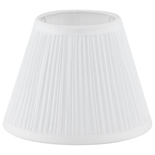 Uno Lamp Shade,Drum Pleated Lamp Shades 5" Top x 9" Bottom x 7" Slant Height,Barrel Small Replacement Lampshade (Slip Uno Fitter), Fabric Lampshades Table lamp Shades Bottle Lamp Shade 2 Pack(White)