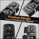 2011-2012-2013-2014-2015-2016 Dodge Journey Master Power Window Switch Driver Side, Dodge Journey Door Lock Switch Control Button 68084001AB, 68084001AC, 68084001AD, DWS1893, 901486, 1S14276(8+13 Pin)