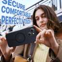 Faiono Magnetic for iPhone 15 Case [Full Camera Protection][Military-Grade Protection][Compatible with MagSafe] Shockproof Protective Slim Phone Case for iPhone 15, Black