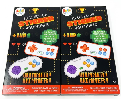 16 Level-Up Sticker Valentines 2 Pack