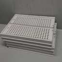 Pinkpum 5 Pack Stackable Plastic Storage Closet Organizers and Storage Bins Drawer Shelf Storage Container for Wardrobe Cupboard Kitchen Bathroom Office White