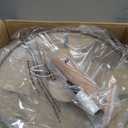 CAROTE 12Inch Nonstick Deep Frying Pan with Lid, 5.5 Qt Jumbo Cooker Saute Pan with Pour Spout, Skillet Induction Cookware, Non Stick Cooking Pan Kitchen Pan PFOA Free, White Granite