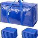 TICONN 16 Pack Extra Large Moving Bags with Zippers & Carrying Handles, Heavy-Duty Storage Tote Moving Boxes for Space Saving (16 PK, 30 Gallon)