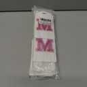 Personalized Initial Luggage Tags for Suitcases with Chenille Letter, Cute Leather Luggage Tag Monogrammed Tags for Baggage Bag Travel Gifts for Women Kids Teens(White_M) Pack of 4