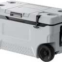 VEVOR Ultra-Light Hard Cooler, Ice Retention Cooler with Heavy Duty Handle, Ice Chest Lunch Box for Camping, Travel, Outdoor, Keeps Cool for up to 6 Days, 30% Lighter Than Rotomolded Coolers