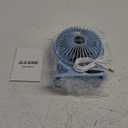 BESKAR Clip on Fan, Portable Small Desk Fans with Strong Airflow, 3 Speeds with Personal Fans Sturdy Clamp, Quiet Desk Fan & Clip Fan with USB Cord Powered - No Battery (Sky Blue)