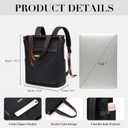 GOLF SUPAGS Convertible Laptop Backpack for Women Casual Daypack Notebook Tote Bag for Work College Travel Leisure (Black)