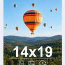 JCJMY 14x19 Picture Frame White for Wall Hanging, Wall Mounting Horizontally or Vertically, 14 x 19 Wall Gallery Poster Photo Frame with Durable Shatter Resistant Plexiglass, White