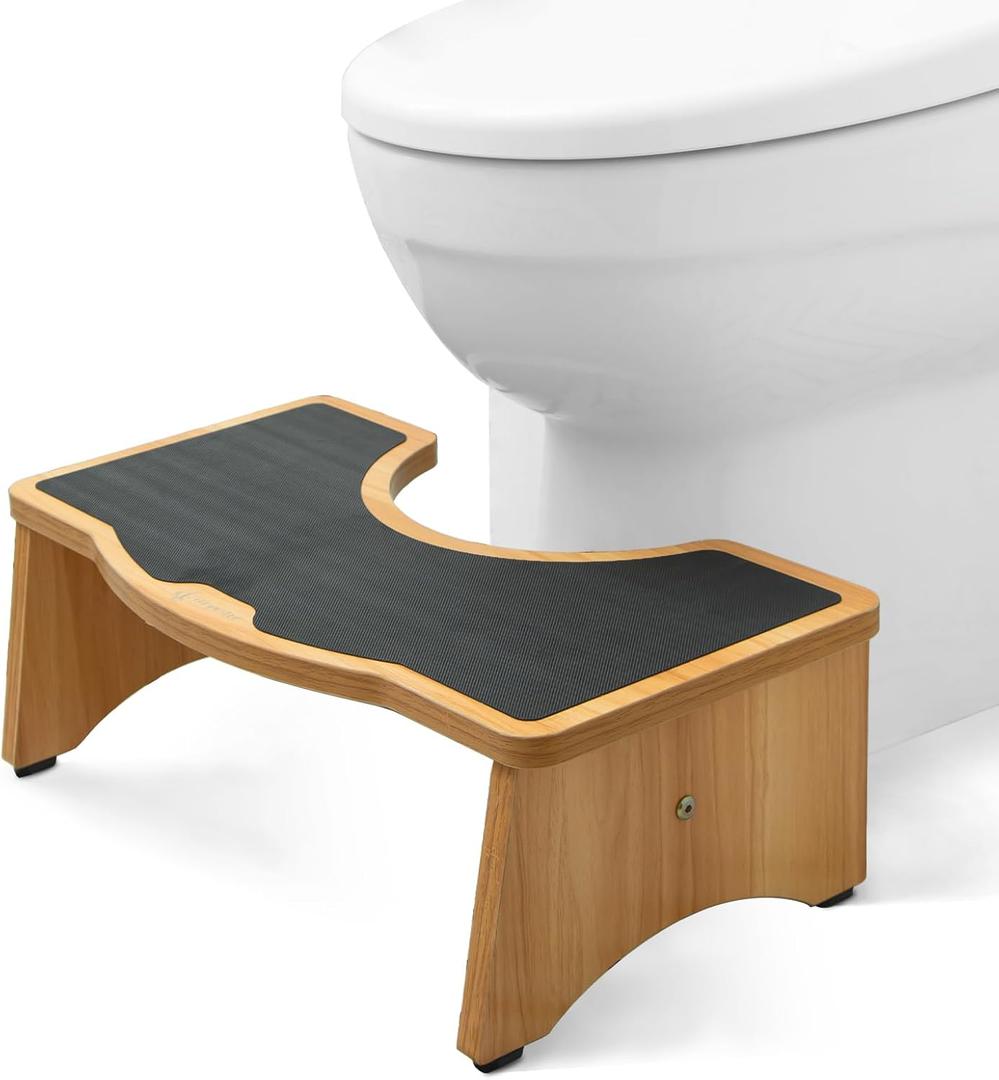 StrongTek Extra Large Toilet Stool, Adults Squatting Poop Stool, Anti-Slip Bathroom Step Stool for Seniors, Heavy Duty 400 lbs Capacity