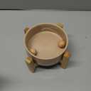 Petygooing Khaki Raised/Elevated 15Slanted Ceramic Dog Bowl for Small Breeds,Tilted Anti Slip Pet Feeding Bowl,Food Water Dish with Stand for Cats and Small Dogs Puppy 13.5 OZ (5.1In / 1.7 Cups)