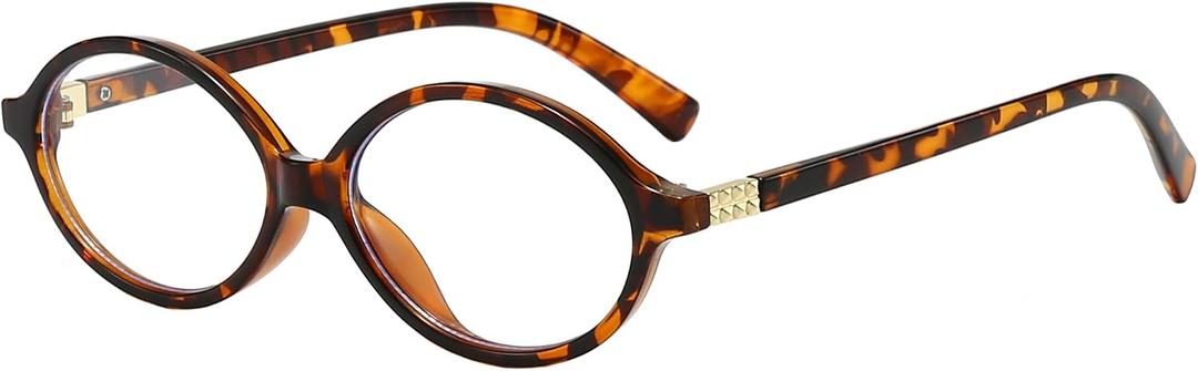Retro Oval Glasses for Men Women 90s Style Blue Light Blocker Fake Nerd Eyeglasses
