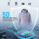InoKraft Heated Jacket for Women with Rechargeable Battery Pack, Water-Resistant Slim Heated Coat(Included USB-C Cable) (Medium, Purple)