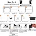 Bed Rails for Elderly Adults Safety, Adjustable Bedside Assist Rail with Storage Pockets, Bed Safety Handle for Seniors, Disabled, Post Surgery, Dual Bed Rail