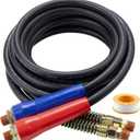 15 FT Air Line Hose Assembly Set Straight Heavy Duty Air Power Hoses for Trailer Truck Tractors Parts