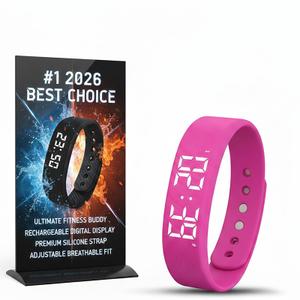 Effective Alarm Clock for Heavy Sleepers Silent Vibrating Wristband Smart Bracelet Wrist Shock Watch Deaf People Sleep Wearable Wake up Band Vibration that Won't Wake Partner (Rose Red)