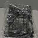 SNTD Dish Drying Rack - Small Dish Rack for Kitchen Counter, Stainless Steel Dish Drainer with Utensil Holder and Drainboard, 11" W x 15" L (Black)