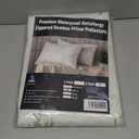 100% Waterproof Pillow Protectors Queen 20x30 Pair Zippered Pillow Case, Pillow Cover, Ultra Plush Absorbent (Viscose Made from Bamboo), Green 2 Pack