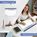 2 x 2026 desk calendar 17x12 Inch-Wall & Desk Planner Dual-Use Design,18-Month Use, clear plastic cover