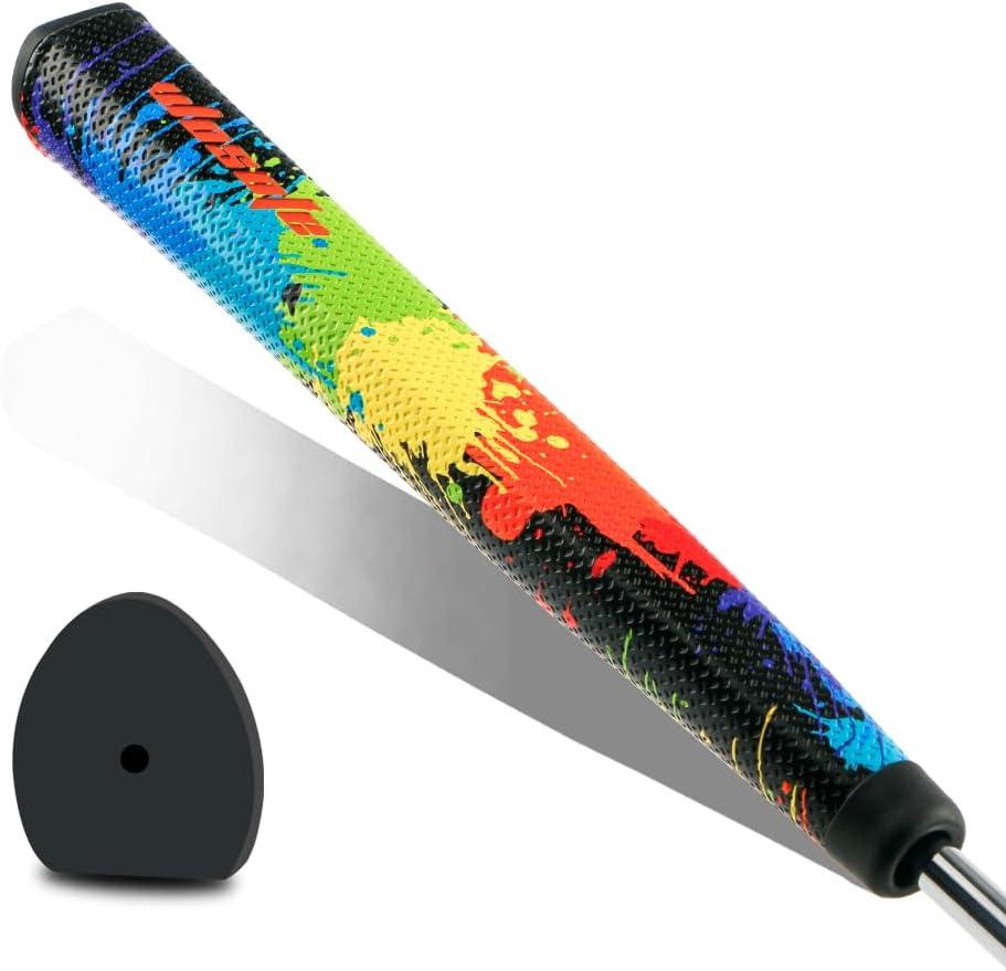 Women Midsize Golf Putter Grips Color ,2-types with different materials and lightweight Golf Grip Comfortable ,Advanced Texture Control Stroke Enhancement Soft &TackyTraction