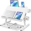 SONGMICS Bed Laptop Desk, Foldable, Adjustable Height, 15.7 x 22 Inches