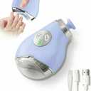 Electric Nail Clippers, Safe Automatic Nail Trimmer with LED Light & 3 Speeds, Quiet USB Rechargeable Electric Nail File with Built-in Nail Clipping Storage for Nail Art, Kids, Senior & Adult, Blue