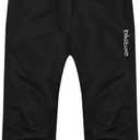 PHIBEE Girls' Waterproof Windproof Breathable Polyester Snow Ski Pants (8, Black)