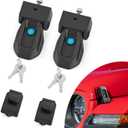 Hood Latches Compatible with Jeep Wrangler JL/JLU 2018-2024 & Gladiator JT 2020-2024 | Anti-Rattle Weather-Resistant Hood Lock Catch Bracket Accessories - 2PCS