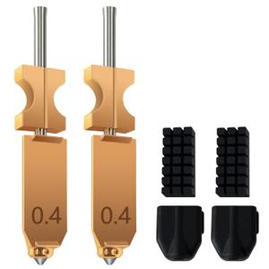 for AD5X Upgraded 0.4mm Hotend Nozzles 2 Packs 3D Printer Assembled Extruder Kits- All Metal Hot End/Printhead Replacement with Detachable Nozzle, Extra 2PCS Silicone Sock+ 2PCS Nozzle Brush