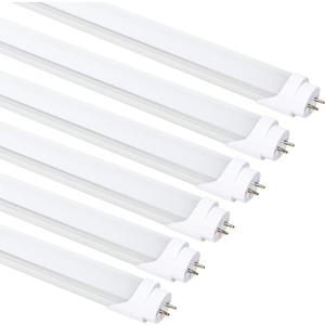 PARNOARCK LED Bulbs 4ft T8 Fluorescent Light Bulbs 48 inchType A+B,24W 3200LM 6500K Frosted Cover Super Bright,Single and Double End Powered,T8 T10 T12 Fluorescent Bulbs Replacemen6 Pack