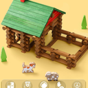 Wooden Log Cabin Set Farm Themed (110 pcs)