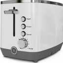 GE 2 Slice Toaster, Extra Wide Slots for Toasting Bagels, Breads, Waffles & More, 7 Adjustable Shade Settings, Removable Crumb Tray, Countertop Kitchen Essentials, 850 Watts, White