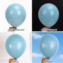RUBFAC 129pcs Dusty Blue Balloons Different Sizes 18 12 10 5 Inch Latex Haze Blue Balloon Garland Arch for Party Decoration Birthday Wedding Engagements Anniversary Baby Shower Party Supplies