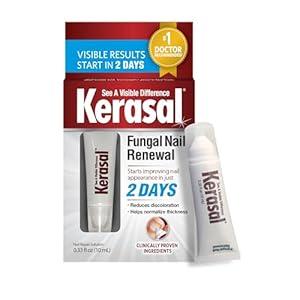 Kerasal Nail Renewal, Restores Appearance of Discolored or Damaged Nails, 0.33 fl oz (Packaging May Vary)