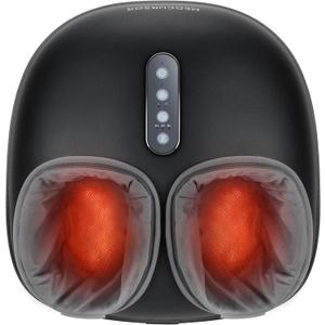 Medcursor Foot Massager with Heat - Shiatsu Feet Massage Machine Delivers Relief for Tired Muscles & Plantar, Deep Kneading Therapy, Multi-Level Settings for Home, Office Use, Size up to 13" (Black)