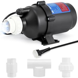 Mxmoonant SPA Air Blower, 1HP 220V SPA Blower Motor 1.5" Plumbing with AMP Plug for Spas, Hot Tubs