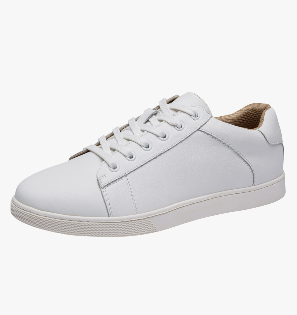 Jousen Men' s Casual Shoes Leather Dress Sneakers Business Casual Shoes for Men Breathable Fashion Sneakers, Size 8