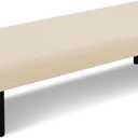 Stretch Bench Covers, Printed Bench Seat Protector, Washable Slipcover, Rectangle Covers for Dining Room, Living Room, Kitchen (Argyle Cream)