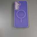 For Samsung Galaxy S24 FE Case, Matte Magnetic Phone Case with 1 Screen Protector, Support for Magsafe, Translucent Frosted Slim Shockproof Protective Cover for Samsung Galaxy S24 FE, Purple