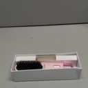 Go Brush Pro 2026 Hair Straightener Brush 300 Million Negative Ionic Portable Hair Straightener Comb for Women with 4 Temps Fast Heating MCH Ceramic Coating Smooth Frizz Hair Light Pink