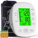 Blood Pressure Monitor, Blood Pressure Cuff 22-42cm - 2 * 99 Sets of Memory, 4*AAA Battery Included, White