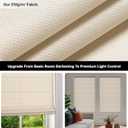 LazBlinds Cordless Roman Shades - No Drill Easy Install Light Filtering Window Blinds, Thermal Insulated Room Darkening with UV Blocking for Bedroom/Living Room, Window Size 34" W x 64" H, Beige