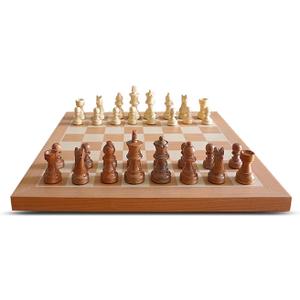 Chessnut Air+ Electronic Chess Set with Full Wooden Board, Extra Queens, LEDs, AI Adaptive Game and App with Computer Chess Board for Ages 8 and Up, 2 Players