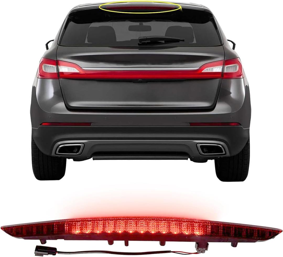 Third Brake Light Compatible With 2016 2017 2018 Lincoln MKX LED High Mount 3rd Brake Light With Bulbs and Harness Replace # FA1Z-13A613-AB FA1Z13A613AB