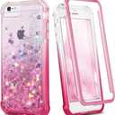 Ruky for iPhone 6 6s 7 8 Case, iPhone SE 2022 Case, Glitter Full Body Rugged with Built-in Screen Protector Shockproof Protective Girls Women Cover for iPhone 6/6s/7/8/SE 2020 & 2022 (Gradient Pink) | for iPhone 6, 6s, 7, 8, iPhone SE 2022 Case, Glitter