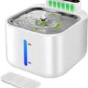 Wireless Cat Water Fountain with Motion Sensor - 3.2L (113oz) Quiet Automatic Pet Fountain, 5200mAh Battery & Easy-Clean Design for Cats & Dogs (One Size, White)